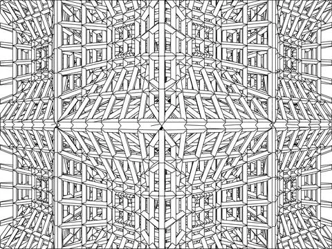 Abstract Construction Structure Vector 스톡 일러스트