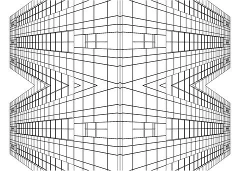 Abstract Construction Structure Vector Stock Illustration