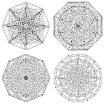 Abstract Construction Structure Vector Stock Illustration