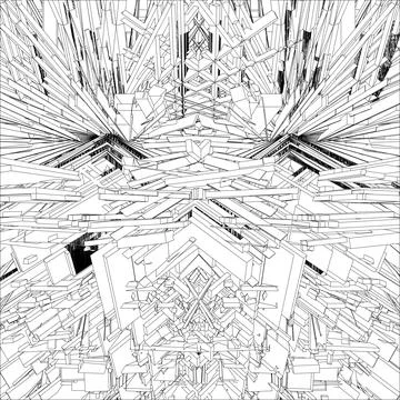 Abstract Construction Structure Vector Stockillustratie