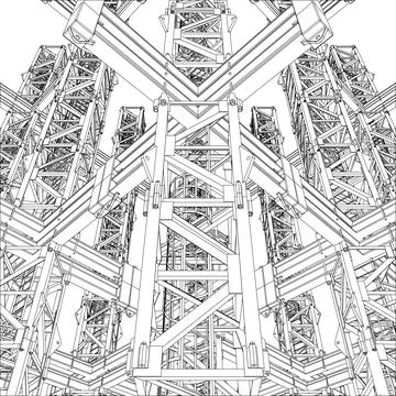Abstract Construction Structure Vector. イラスト素材