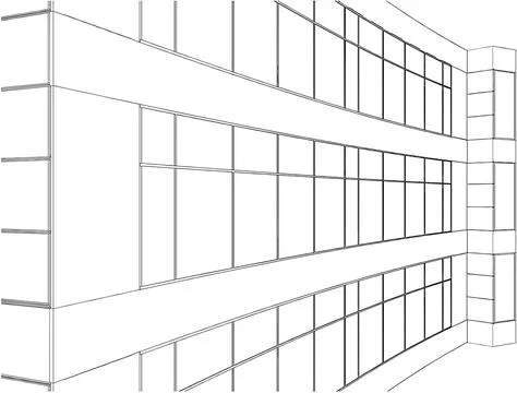 Abstract Constructions Of Facade Vector Stock Illustration