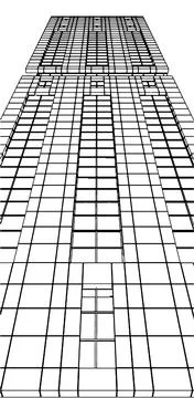 Abstract Constructions of the Skyscraper From Top Vector Stock Illustration