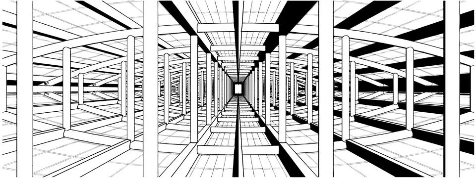 Abstract Constructions Of The Trellis Vector Stock Illustration