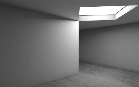 Abstract contemporary architecture, empty room Stock Illustration