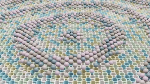Abstract contemporary composition with geometric objects, realistic Stock Footage 339634254