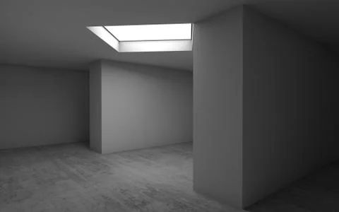 Abstract contemporary empty room interior Stock Illustration
