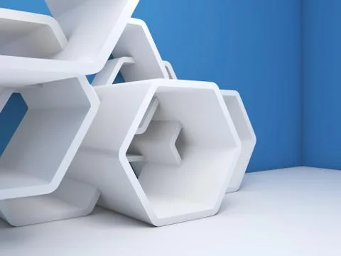 Abstract contemporary interior background 3d Stock Illustration