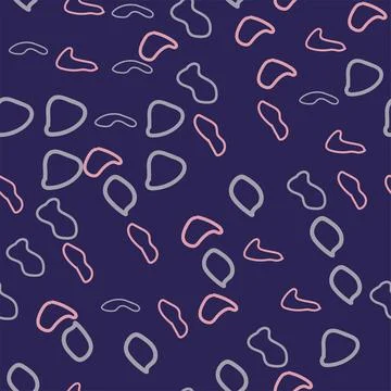 Abstract contemporary modern trendy seamless patterns. Hand drawn various rou イラスト素材