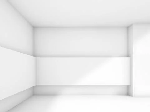 Abstract contemporary white empty hall Ilustración de archivo