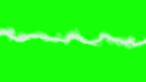 Abstract of continuous horizontal lightning on green screen background Stock Footage 294761874