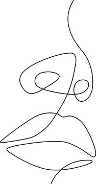 Abstract continuous line art Vector Stock Illustration