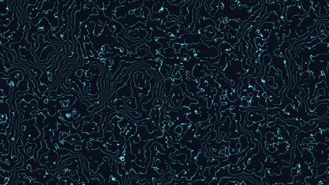 Abstract contour lines create a dynamic pattern on a dark Stock Footage 338226622