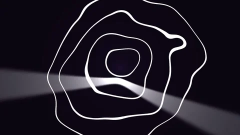 Abstract Contour Lines Expanding with Light Streaks in Dark Studio with Sub.. Stock Footage 342521483