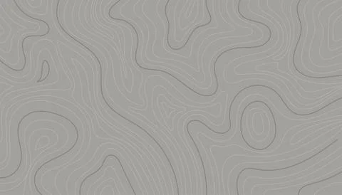 Abstract contour map on gray background.Vector illustration. Stock Illustration