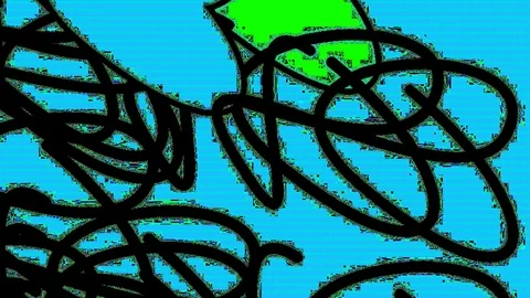 Abstract contrast shape lines flickering. chaotic geometric pattern loop. Stock Footage 118313167