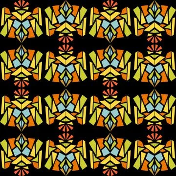 Abstract contrasting pattern in indian style Stock Illustration