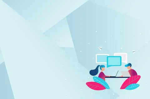 Abstract Conversation Interview Global Connectivity Concept Exchanging Stock Illustration
