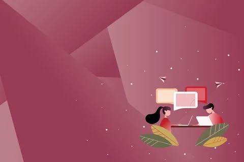 Abstract Conversation Interview Global Connectivity Concept Exchanging Stock Illustration