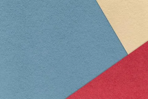 Abstract cool blue, red, light beige paper background with copy space. Temp.. Stock Photos