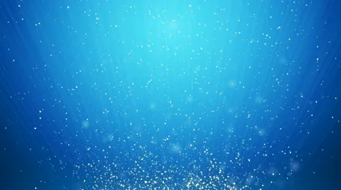 Abstract cool blue swirl waves background flying particles in light beams. Stock Footage 64772506