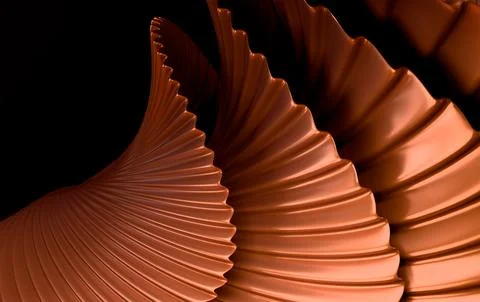 Abstract Copper Metallic Spiral Background Stockillustratie