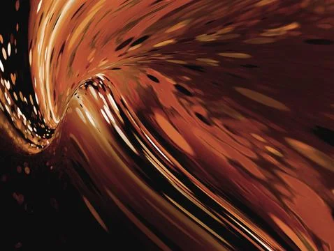 Abstract Copper Wave Swirl With Liquid Metal Texture And Dynamic Motion Bac.. Stockillustratie