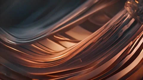 Abstract Copper Waves Stock Footage 284742080