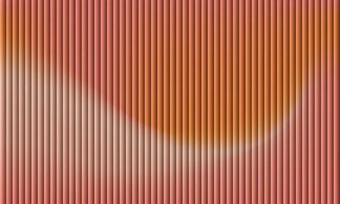 Abstract Coral Background with Vertical 3D Ribbed Stripes and Soft Peach Gr.. Stock-Illustration