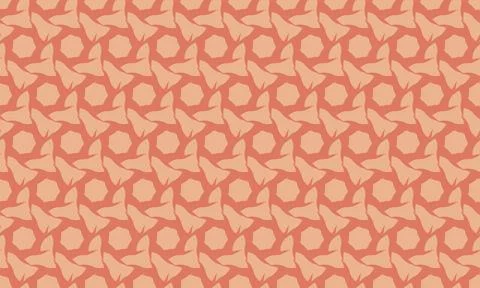 Abstract coral geometric pattern. Seamless repeat design featuring interlocki 스톡 일러스트