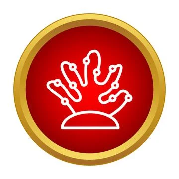 Abstract coral reef icon representing a connected network Stock Illustration