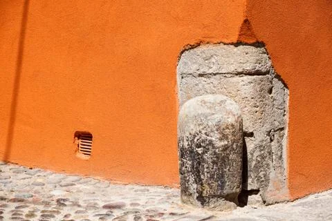 Abstract corner. Building corner on the old wall Stock Photos