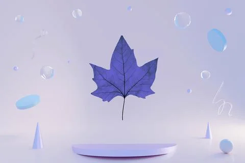 Abstract corner composition with geometric transparent glass figures podium and Stock Illustration