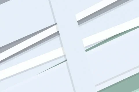Abstract corner view of a light blue building facade with pale structural e.. Stock Illustration