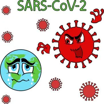 Abstract on Coronavirus attack on globe Stock Illustration
