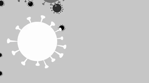 Abstract Coronavirus floating around Animation - Illustration - Motion Design Video stock 126426828