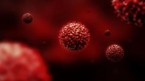 Abstract Coronavirus Visual - 3D Rendering Illustrazione stock