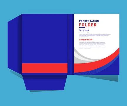 Abstract corporate company presentation folder layout template design Illustrazione stock