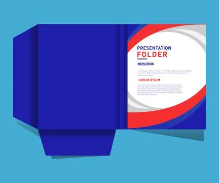 Abstract corporate company presentation folder layout template creative Stock Illustration