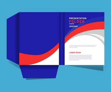 Abstract corporate company presentation folder layout template concept Stock Illustration