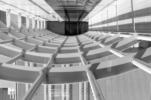 Abstract corridor, horizontal right composition Stock Photos