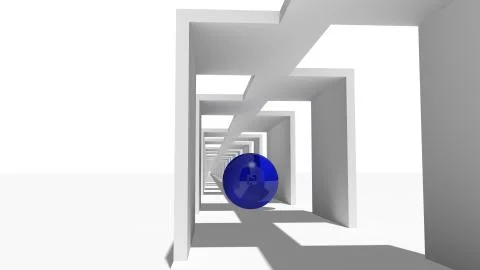 Abstract Corridor on White Stock Illustration