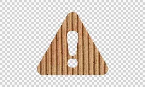Abstract Corrugated Cardboard Texture Warning Attention Sign Symbol Icon Is.. Иллюстрация