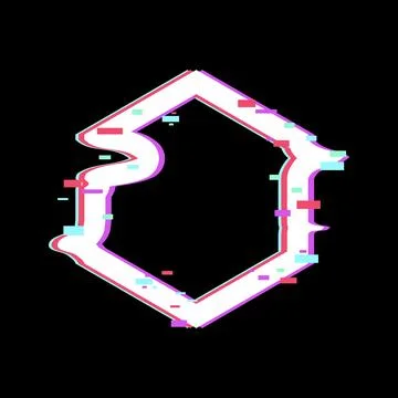 Abstract corrupted digital data frame experiencing glitch effect Stock Illustration