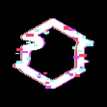 Abstract corrupted digital data frame experiencing glitch effect Stock Illustration