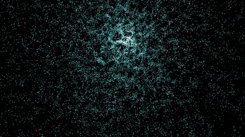Abstract cosmic animated illustration Stock Footage 76555489