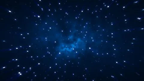 Abstract cosmic background of energetic bright glowing magical stars on a d.. Stock Illustration