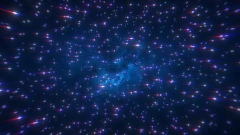 Abstract cosmic background of energetic bright glowing magical stars on a d.. Stock Illustration