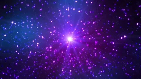 Abstract Cosmic Background with Glowing Purple and Blue Particles Stock-Footage 337647135