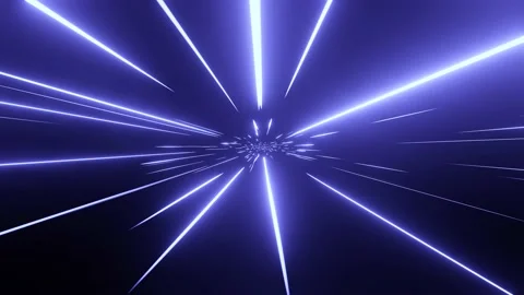 Abstract cosmic background. Hyper jump. Neon glowing rays in motion Stock Footage 137499288
